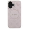 Guess GUHMP16SPSAPSMEP iPhone 16 6.1 różowy/pink hardcase Saffiano Peony Classic Logo MagSafe